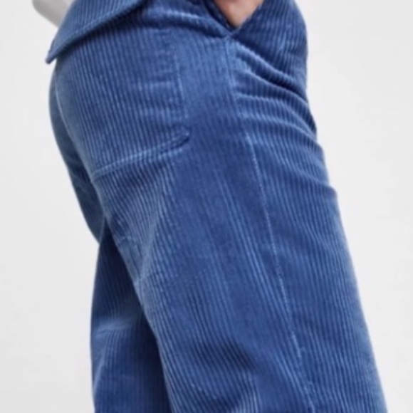 Zara High-Waist Wide-Leg Velveteen Corduroys - Picture 5 of 9